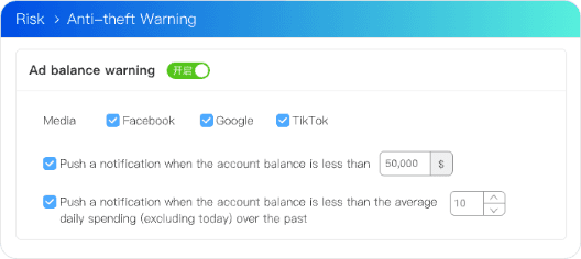 Full View Account Health Monitoring, avoid asset anomalies